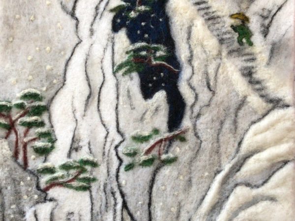 Snow on the Kiso Gorge – felted version
